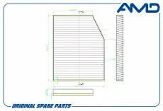 Салонный фильтр AMD AMD.FC838 FORD Transit VIII 14>