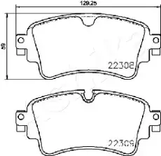 Тормозные колодки дисковые ASHIKA 51-00-0910