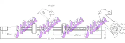 Тормозной шланг H6218 NELSON
