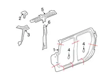 FRAME,S/D OPG(INCLS 7) 88980676 HUMMER