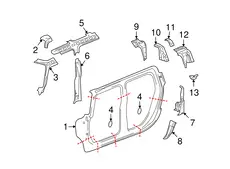 FRAME,S/D OPG(INCLS 7) 88980677 HUMMER