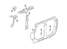 REINFORCEMENT,FRT S/D OPG FRM(UPPER) 15190480 HUMMER