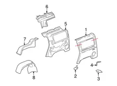 INSULATOR,S/D OPG FRM(REAR) 25818911 HUMMER