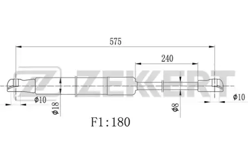 Амортизатор капота ZEKKERT GF-2486