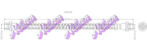 Тормозной шланг H1690 NELSON