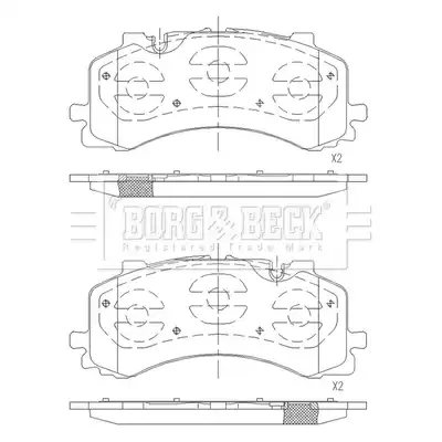 Тормозные колодки дисковые BORG&BECK BBP2683