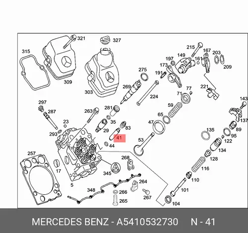 Направляющая клапана MB 541 053 27 30