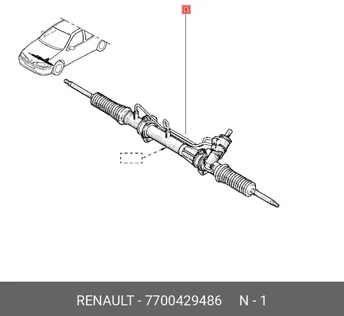 Рулевая рейка RENAULT 7700429486