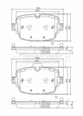 Тормозные колодки дисковые BORG&BECK BBP2674