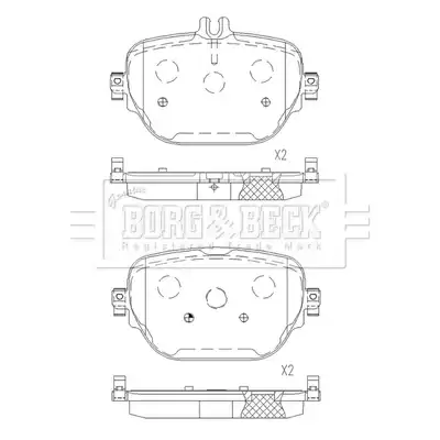 Тормозные колодки дисковые BORG&BECK BBP2685