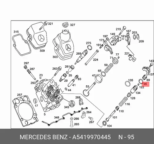 Кольцо уплотнительное автомобильное MB 541 997 04 45