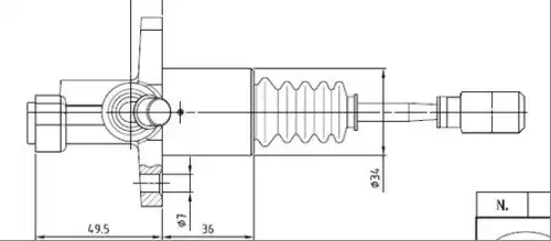 Цилиндр сцепления MOTAQUIP VCM124