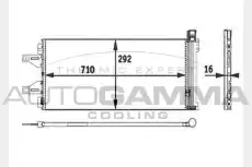 Конденсатор, кондиционер 104481 AUTOGAMMA