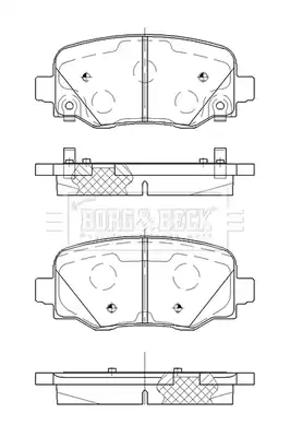 Тормозные колодки дисковые BORG&BECK BBP2521