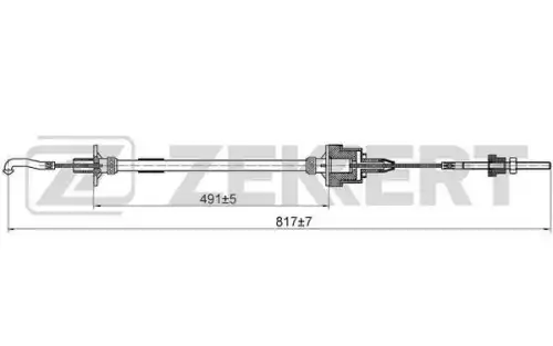Трос сцепления ZEKKERT BZ-1160