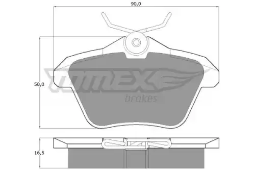 Тормозные колодки дисковые TOMEX TX 12-68