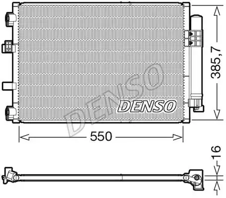 Радиатор кондиционера (конденсатор) DENSO DCN10043