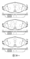 Тормозные колодки дисковые BORG&BECK BBP2550