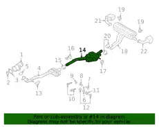Передний глушитель PAB25340920 PORSCHE
