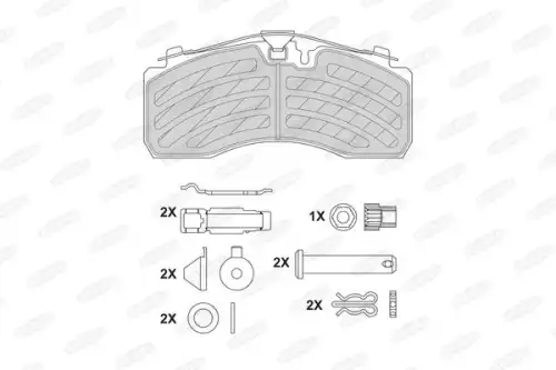 Тормозные колодки дисковые BERAL BCV29257TK