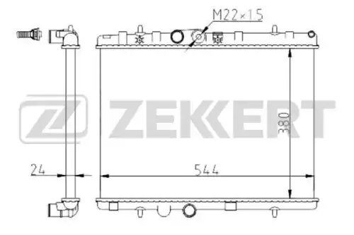 Радиатор системы охлаждения двигателя ZEKKERT MK-1344
