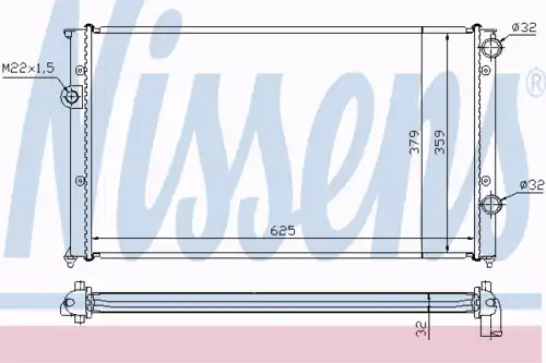 Радиатор кондиционера (конденсатор) NISSENS 65243A