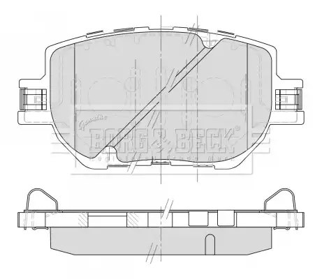 Тормозные колодки дисковые BORG&BECK BBP2504