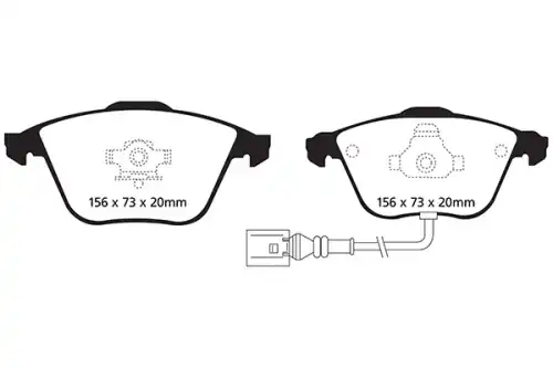 Тормозные колодки дисковые передняя ось EBC DP1594