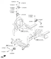 Bracket assy - transmission mounting 2183030200 HYUNDAI