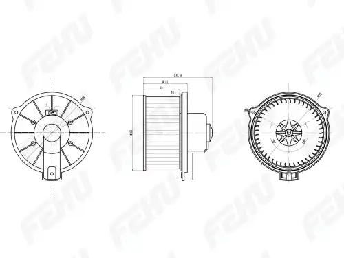 Вентилятор отопителя FEHU FFH1042
