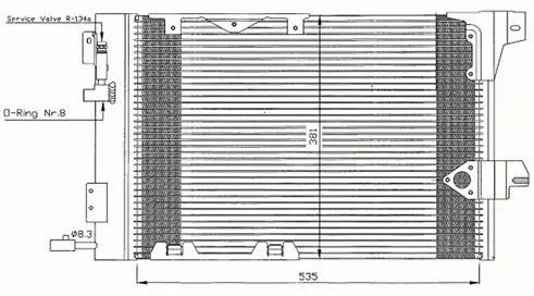 Конденсатор, кондиционер 30311383CP AUTOCLIMA