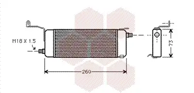 Масляный радиатор VAN WEZEL 37003258