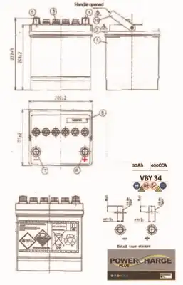 Аккумулятор MOTAQUIP VBY34