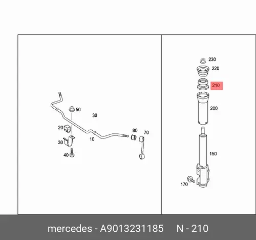 отбойник амортизатора!\MB Sprinter all 95> 901 323 11 85