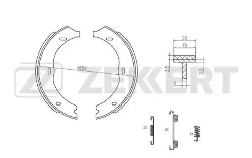 Тормозные колодки дисковые ZEKKERT BK-4323