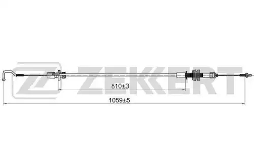 Трос газа для автомобиля ZEKKERT BZ-1084