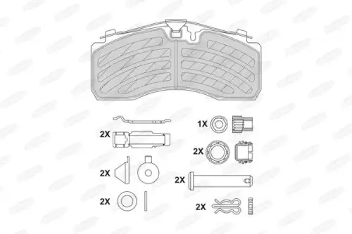Тормозные колодки дисковые BERAL BCV29287TK