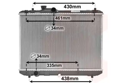 Радиатор системы охлаждения двигателя VAN WEZEL 52002083