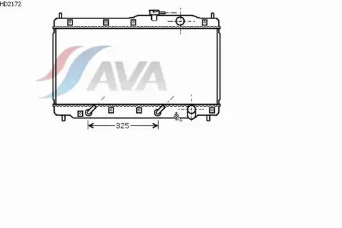 Радиатор кондиционера (конденсатор) AVA HD2172