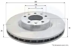 Тормозной диск COMLINE ADC2727V вентилируемый , передняя ось