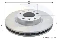 Тормозной диск COMLINE ADC2727V вентилируемый , передняя ось