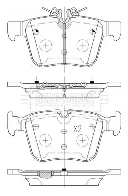 Тормозные колодки дисковые BORG&BECK BBP2510