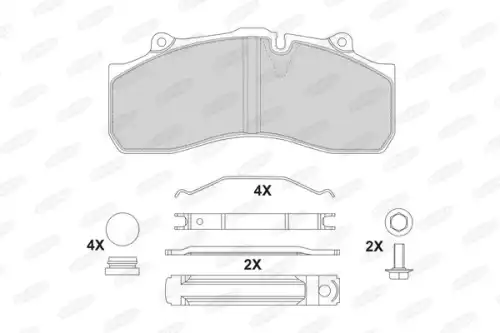 Тормозные колодки дисковые BERAL BCV29143TK