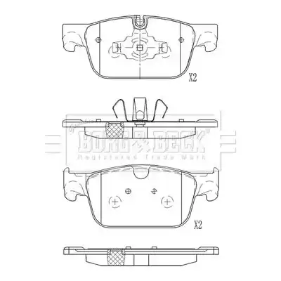 Тормозные колодки дисковые BORG&BECK BBP2633