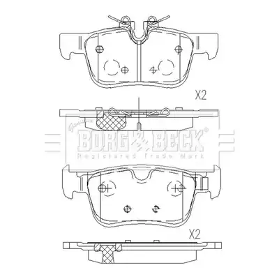Тормозные колодки дисковые BORG&BECK BBP2657