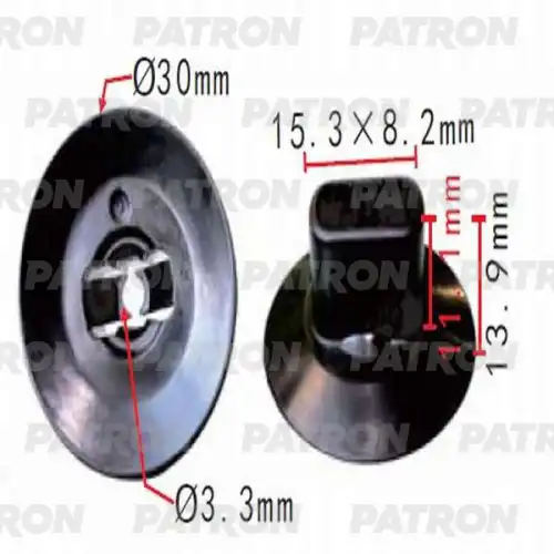 Клипса крепежная P37-0178A PATRON