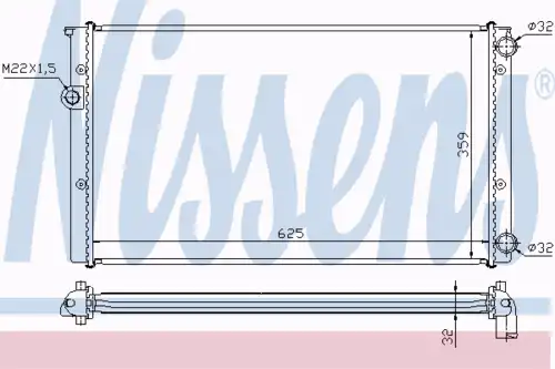 Радиатор кондиционера (конденсатор) NISSENS 65247A