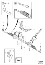 Рулевая рейка VOLVO 36003240