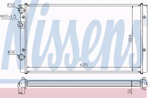 Радиатор кондиционера (конденсатор) NISSENS 65248A