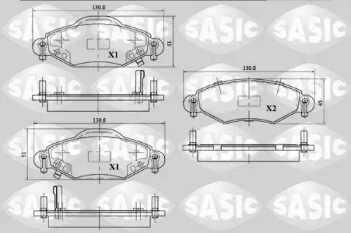 Тормозные колодки дисковые SASIC 6216035